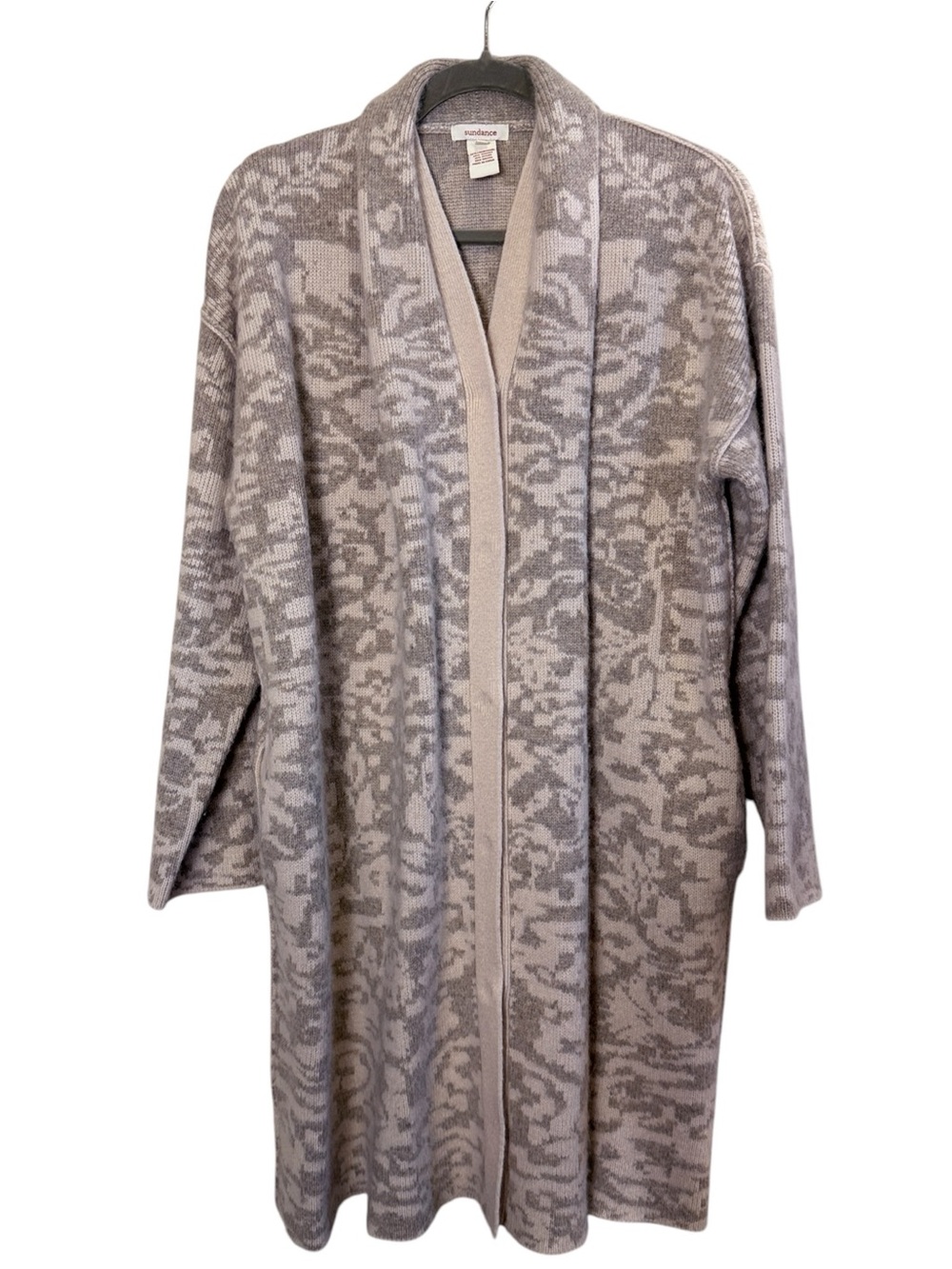 Sundance Women’s "Noble Life" Jacquard Longline Wool Angora Nylon Cardigan Sz XS